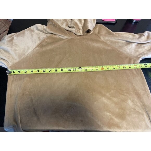 Members Mark Plush Tan Brown Pullover Hooded Top Sz XL - Picture 6 of 9